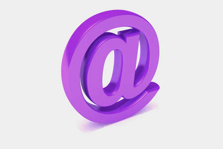 3d Violet business symbol in isolated background	の写真素材