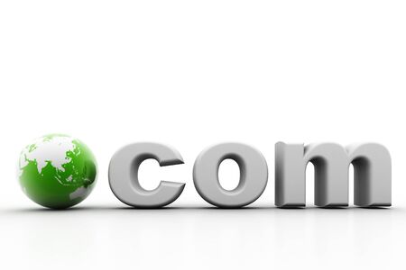 3d rendering of world dot com の写真素材