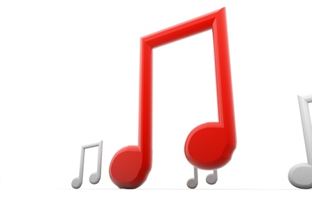 3d rendering music not symbol in isolated backgroundの写真素材