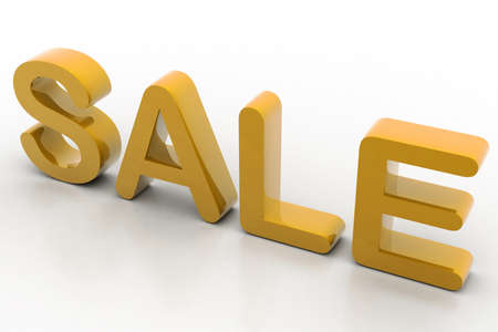 Highly rendering of sale in white background	の写真素材