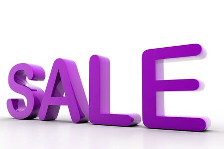 Highly rendering of sale in white background	の写真素材