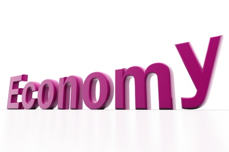 Highly rendering of economy in white background	の写真素材