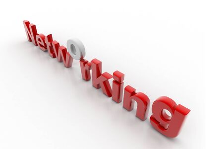 Highly rendering of networking concept in white backgroundの写真素材