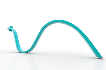 3d business graph in white background	の写真素材