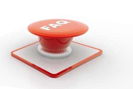 3d rendering of Frequently Asked Questions in white background
