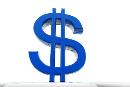 Highly rendering of dollar sign in attractive backgroundの写真素材