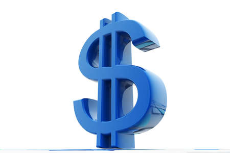 Highly rendering of dollar sign in attractive backgroundの写真素材