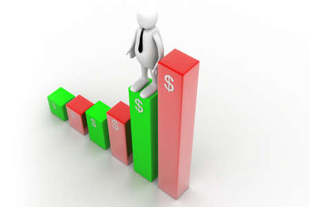 Highly rendering of increasing  graph の写真素材