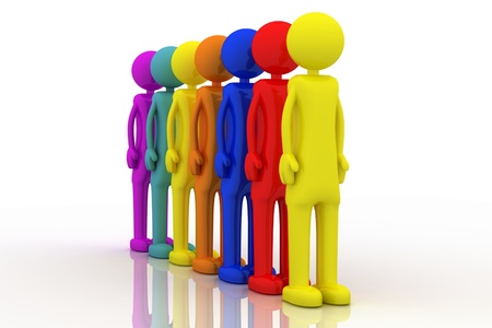 group of  persons. one is the leader.の写真素材