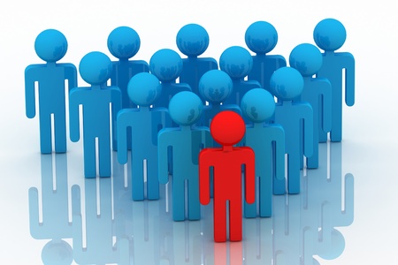 group of  persons. one is the leader.の写真素材