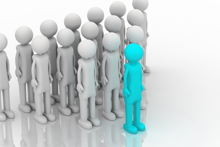group of  persons. one is the leader.