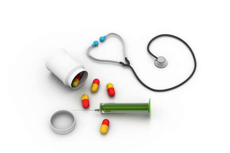 Medicaments on white background.の写真素材