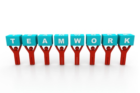 Teamwork conceptの写真素材