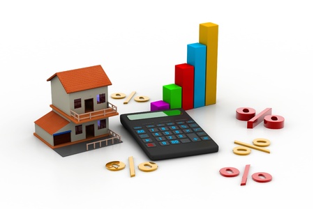 Sale house and calculatorの写真素材