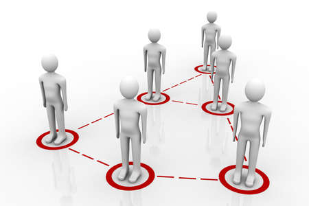 People connect in a circle connections social business network	