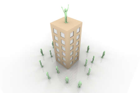 3D image of city landscapeの写真素材