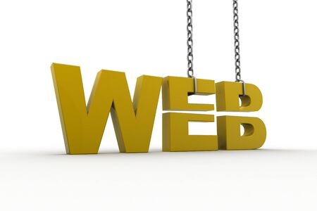 Internet Technology Concept web and chain.