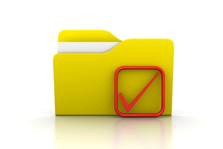 folder and check markの写真素材