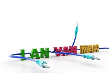 Digital illustration of  Computer network connection in isolated background