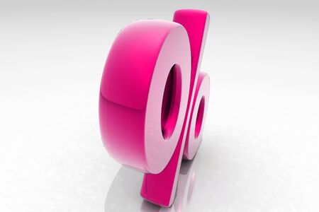 Digital illustration of  percentage in isolated background	の写真素材