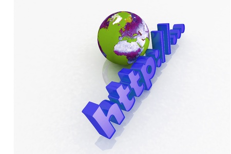 world and http  in isolated backgroundの写真素材