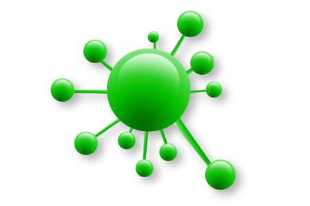  Digital illustration  of moleculeの写真素材