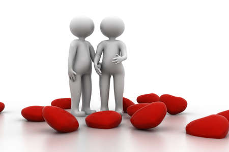 3d coupleの写真素材