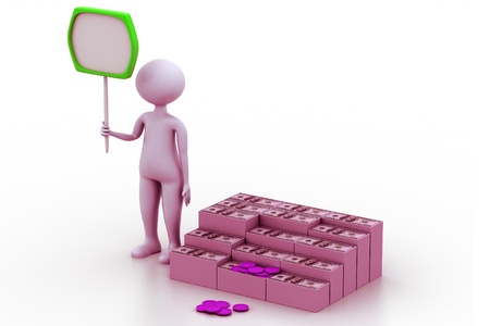 Man and Currency の写真素材