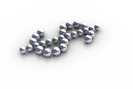 dollar and globeの写真素材