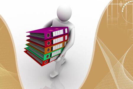 Men with archive from の写真素材