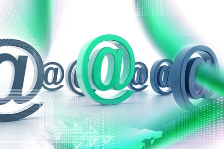 Lines of email marksの写真素材