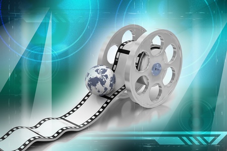 Movie Icon: Globeの写真素材