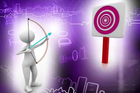 3d man archerの写真素材