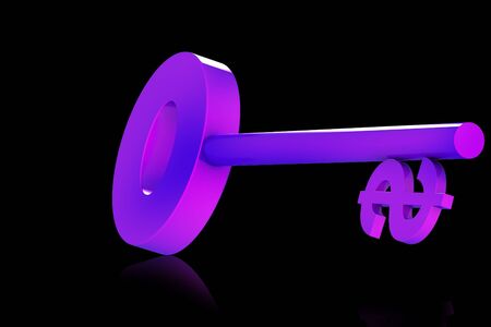 key in isolated backgroundの写真素材