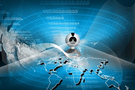 Global Communication in abstract background 
