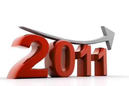 Graph for 2011 in isolated background の写真素材