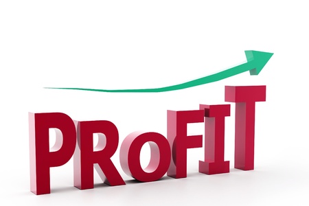 profit graphの写真素材