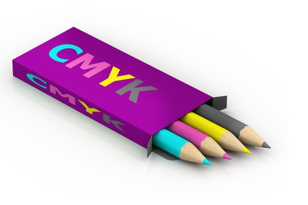 Colorful pencils CMYK	の写真素材