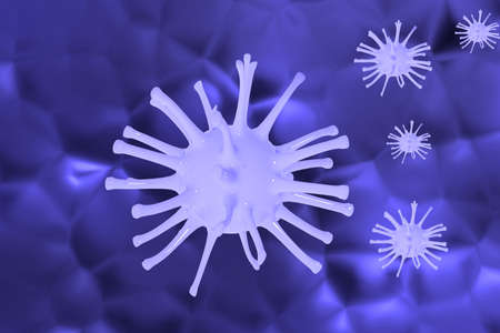 3d render of an herpes virus in digital background