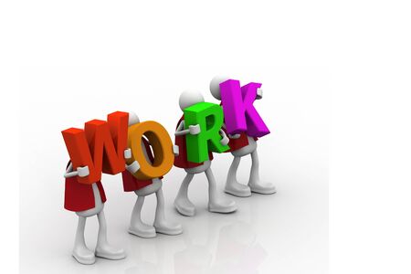 The work wordの写真素材