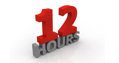 12 Hours Signの写真素材