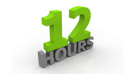 12 Hours Signの写真素材