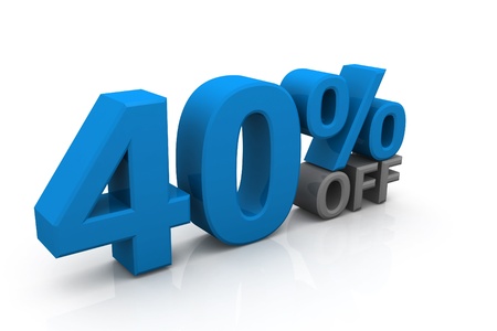 Forty  Percent Off	の写真素材