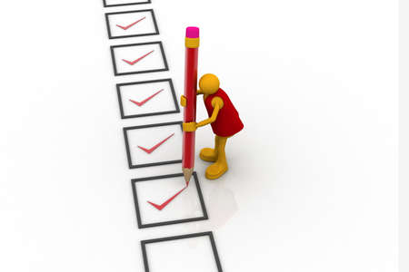 man with checklistの写真素材