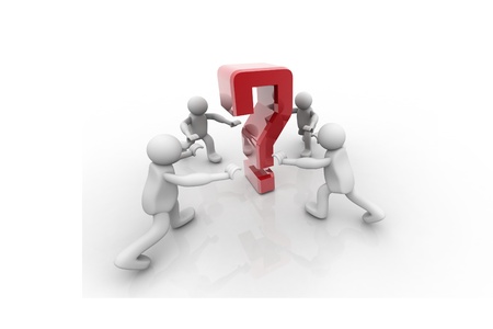 question mark and people	の写真素材