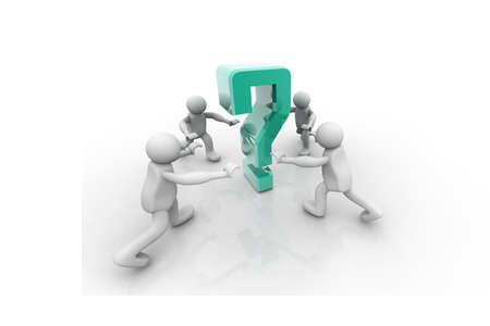 question mark and people	の写真素材