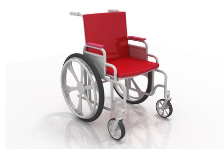Digital illustration of Wheelchair in isolated  background	の写真素材