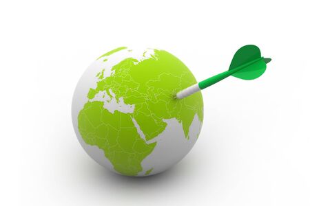 Earth Hit by Arrowの写真素材