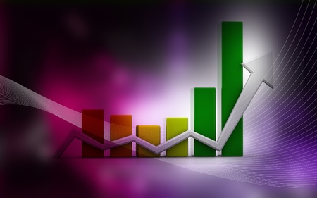 Graph houses in abstract  background 