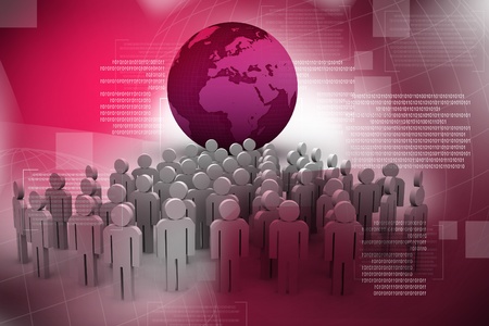 Population in abstract backgroundの写真素材